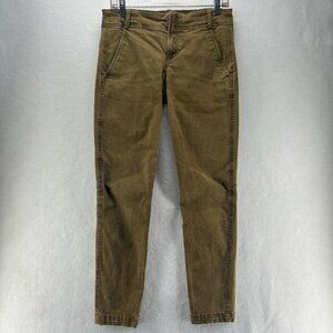 ALC Jeans Womens Size 6 Low Rise Skinny Ankle Stretch Cotton Khaki Olive Green